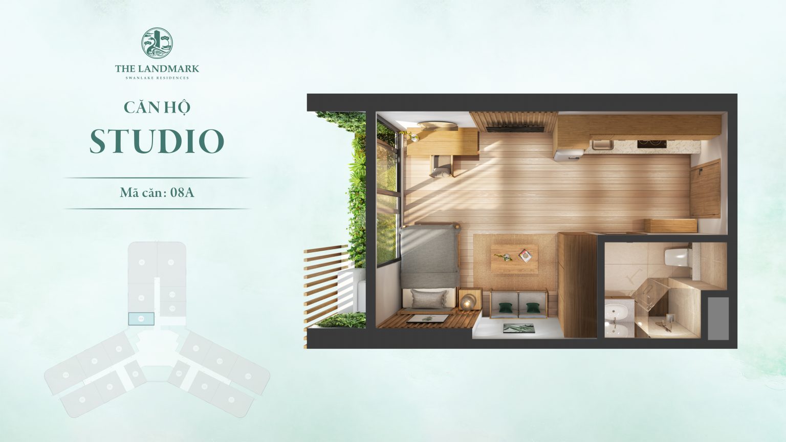 Thiết kế căn hộ Studio Landmark