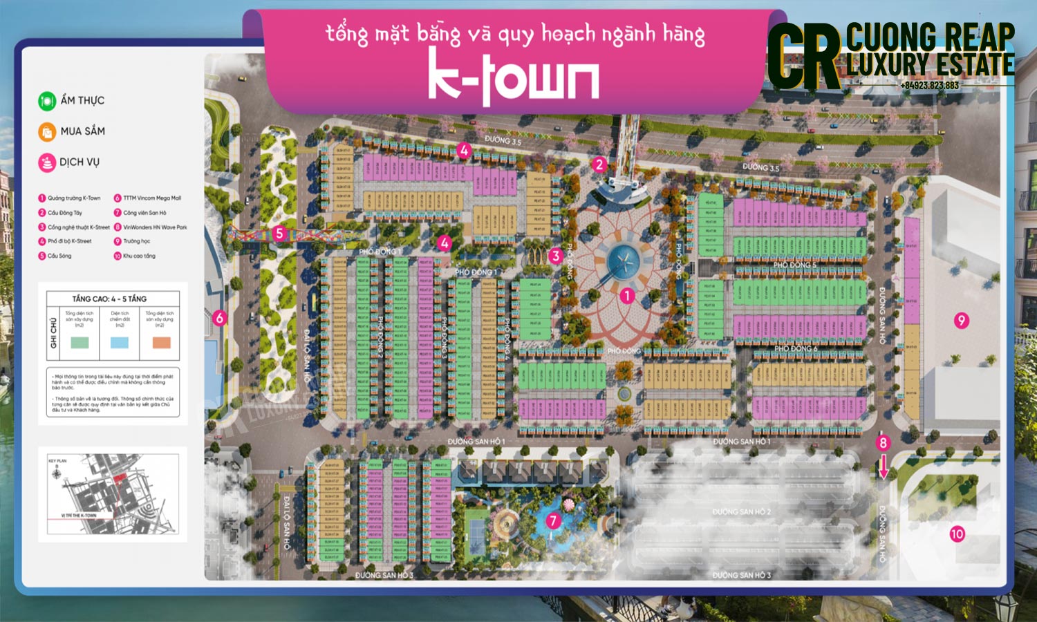 Bản Đồ K-Town Mega Grand World Hà Nội - Vinhomes Ocean Park 3