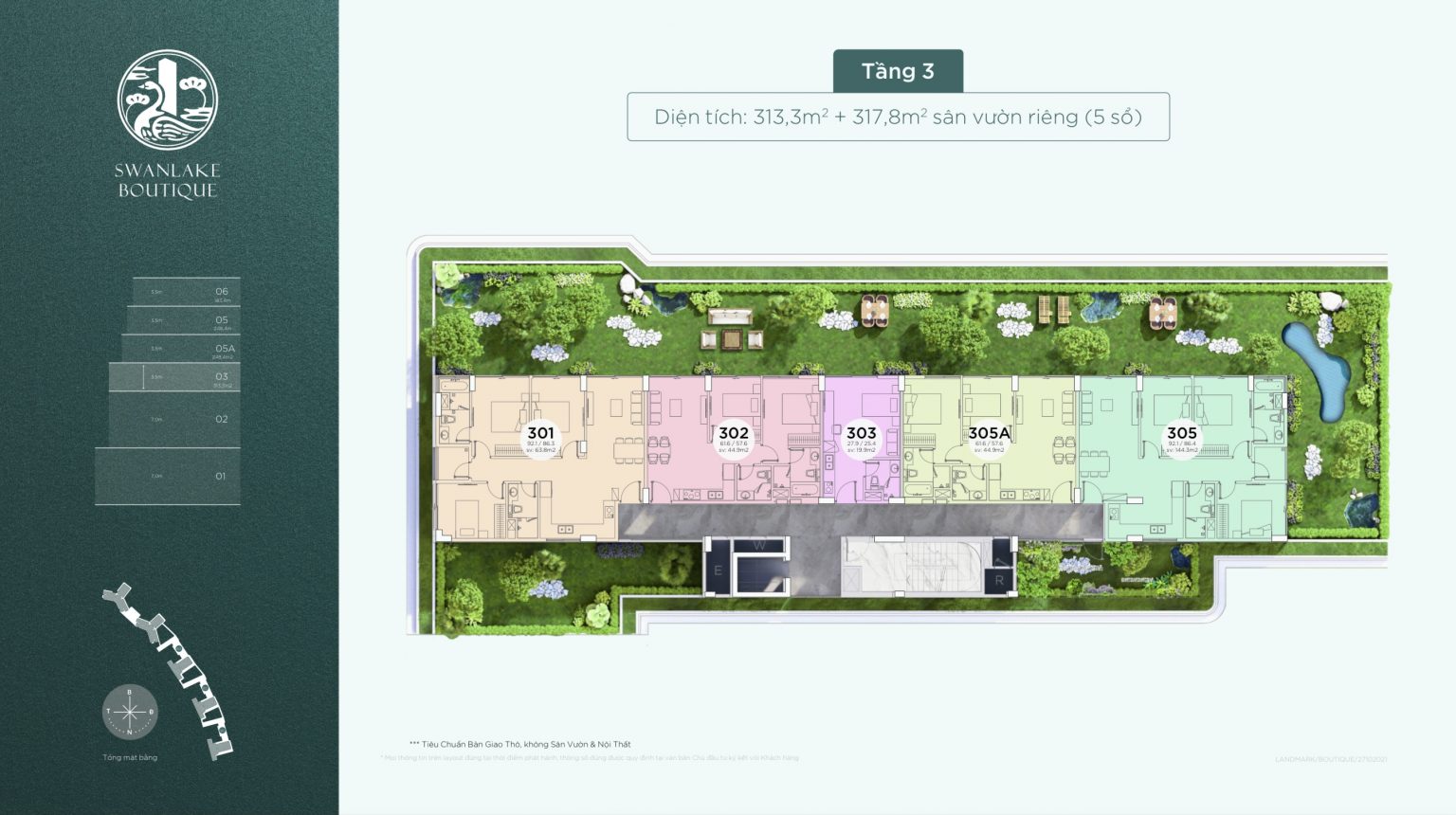 Sàn tầng 3 Swanlake Boutique Onsen Ecopark