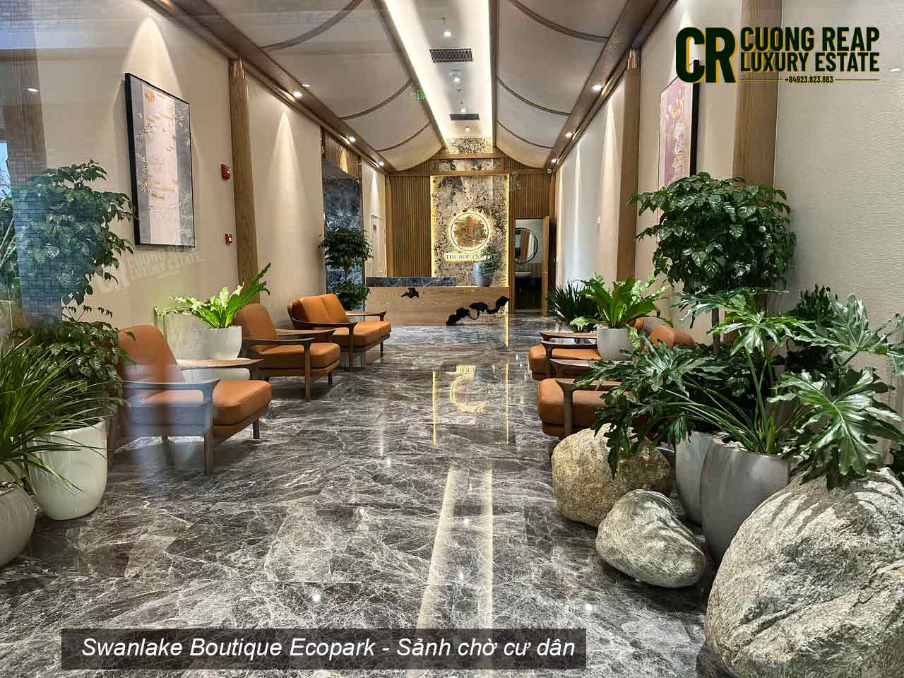 Sảnh chờ cư dân Swanlake Boutique Onsen Ecopark