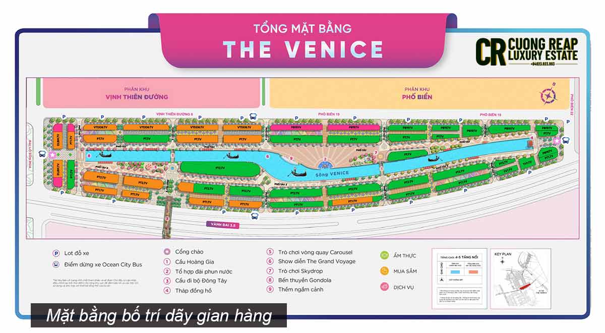 Bản đồ The Venice Mega Grand World Hà Nội
