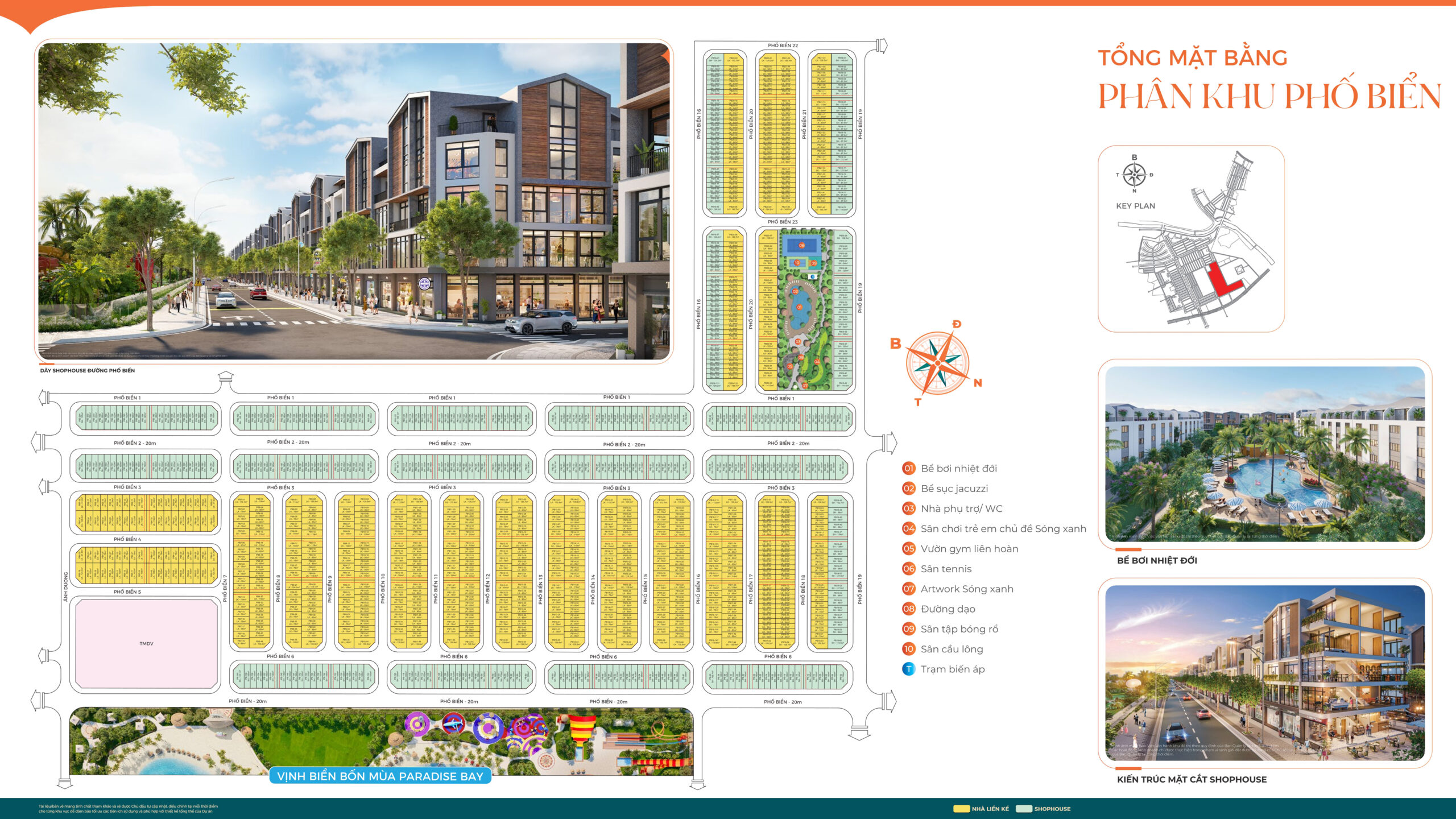 Mặt bằng phân khu Phố Biển Vinhomes Ocean Park 3 Hưng Yên