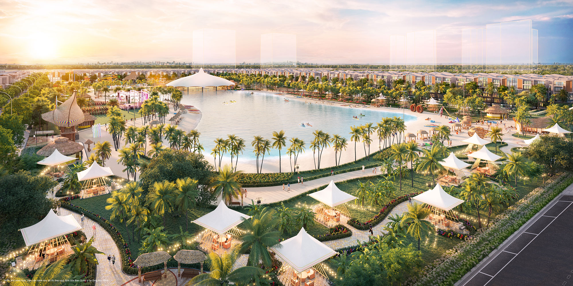 Phối cảnh biển hồ Paradise Vinhomes Ocean Park 3