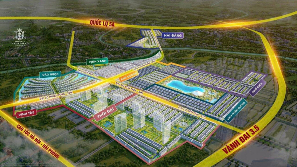 Quy hoạch giao thông xung quanh Ocean Park 3