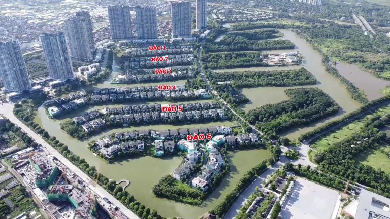 Các nhánh biệt thự đảo Ecopark Hưng Yên