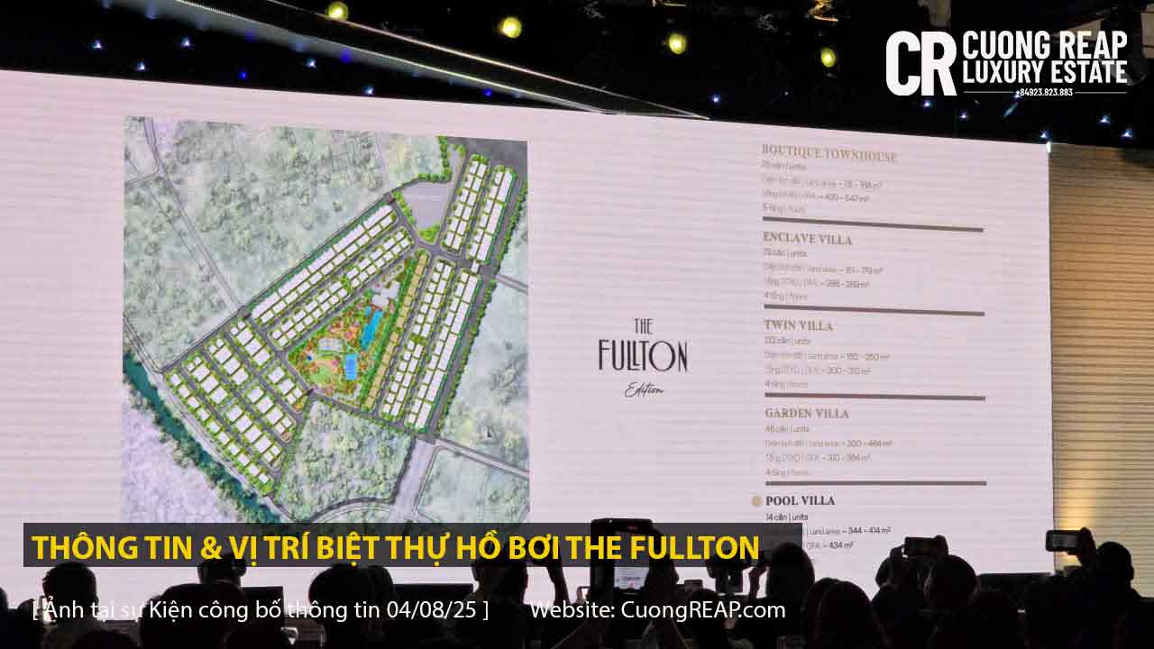 Vị trí biệt thự hồ bơi The Fullton Edition Vinhomes Ocean City