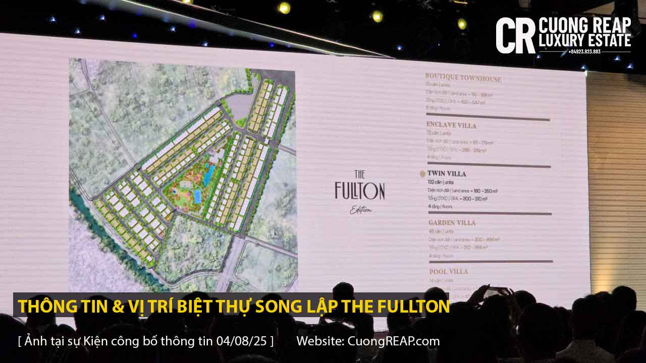 Vị trí biệt thự song lập The Fullton Editon Vinhomes Ocean Park 3 Hưng Yên