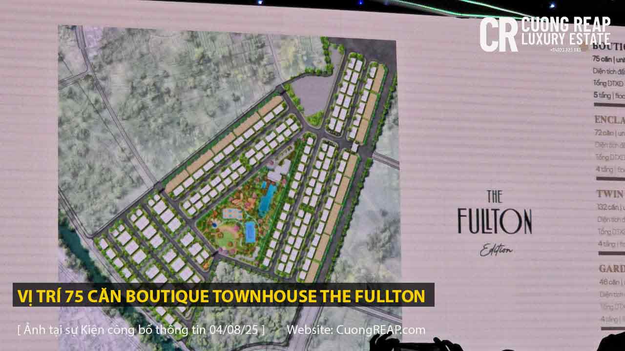 Vị trí nhà liền kề Boutique Townhouse The Fullton Edition