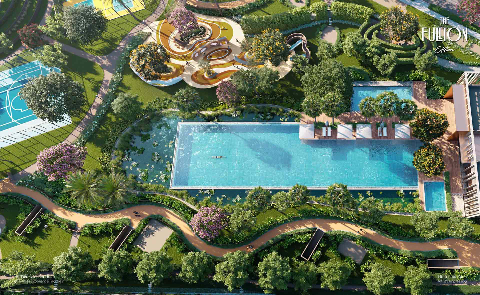 Bể bơi dự án The Fullton Edition Capitaland Ocean Park 3 Hưng Yên