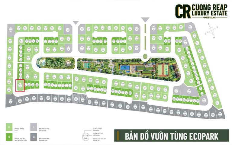 Vị trí biệt thự số 79 Vườn Tùng Ecopark