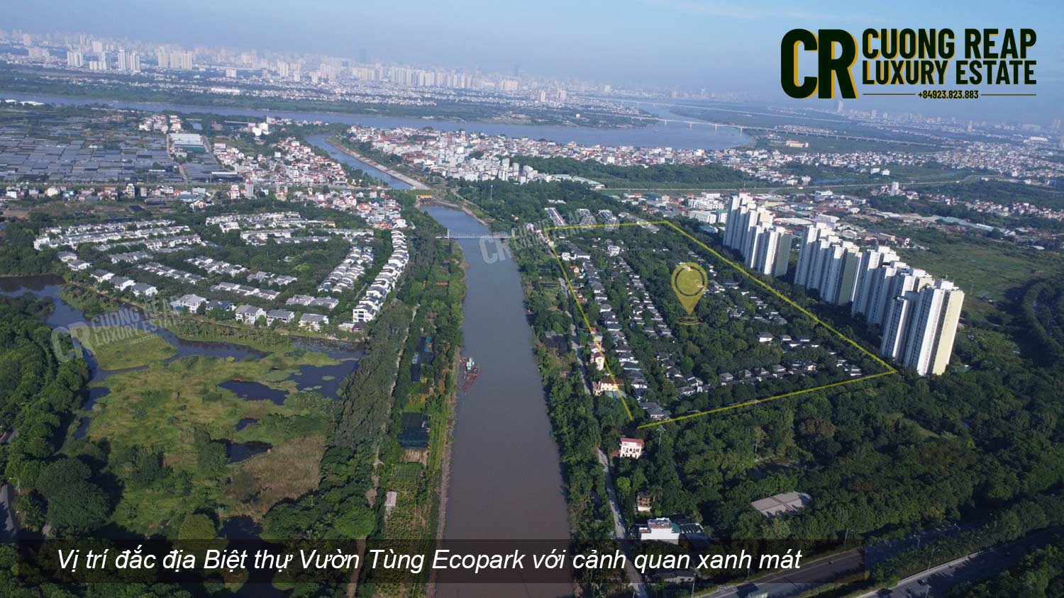 Vị trí đắc địa Biệt thự Vườn Tùng Ecopark với cảnh quan xanh mát