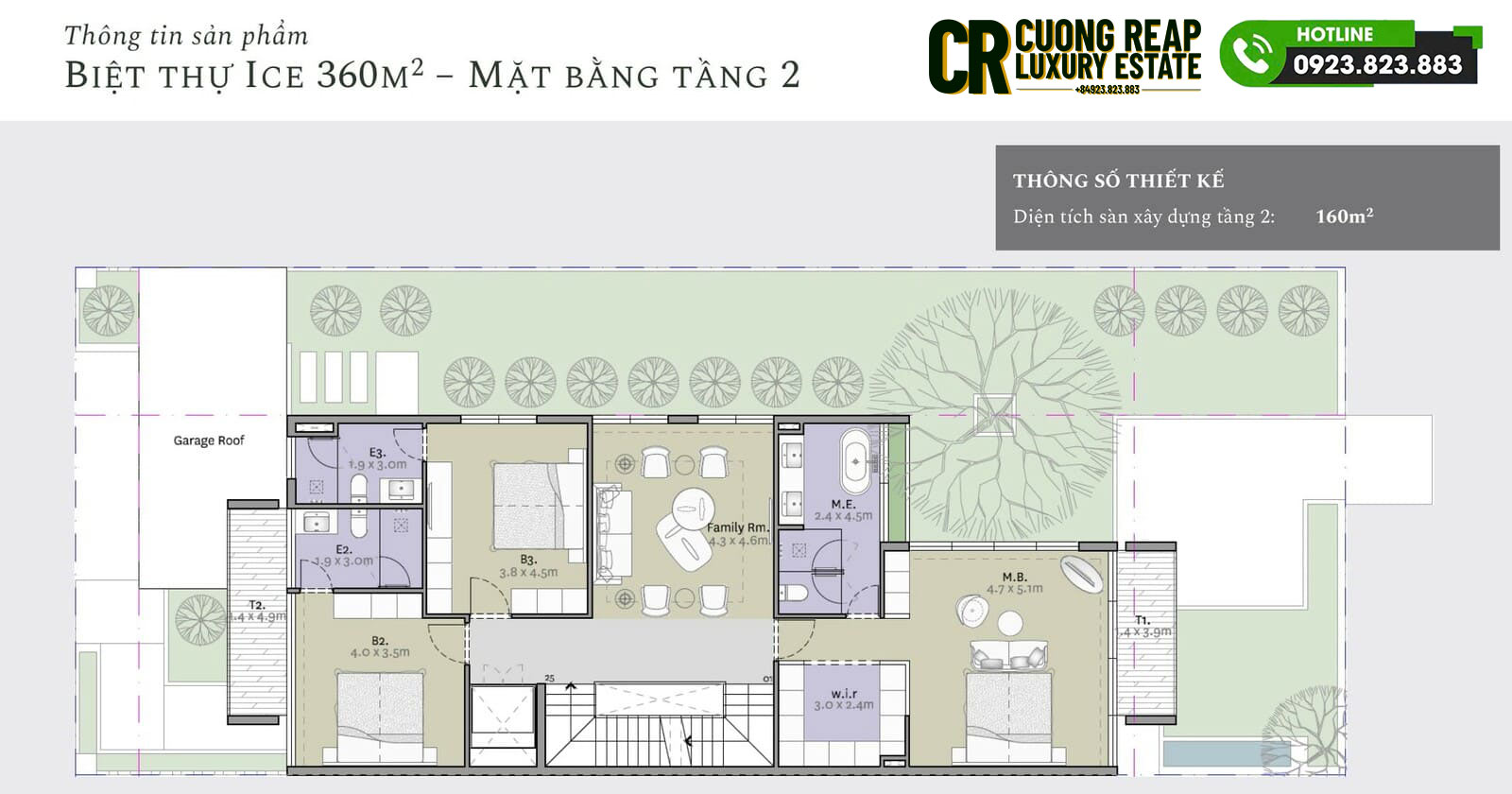 Biệt thự đảo Ecopark Grand The Island 360m2 - thiết kế tầng 2